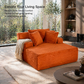 Sutter Corduroy Chaise Lounge Sofa Bed – 66" Armless Cloud Sleeper Chair – view 4