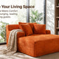 Sutter Corduroy Chaise Lounge Sofa Bed – 66" Armless Cloud Sleeper Chair – view 6