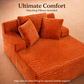 Sutter Corduroy Chaise Lounge Sofa Bed – 66" Armless Cloud Sleeper Chair – view 7
