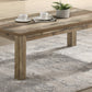 Sutter Weathered Wood Table Set – 3-Piece Brown Coffee & End Table Set – view 5