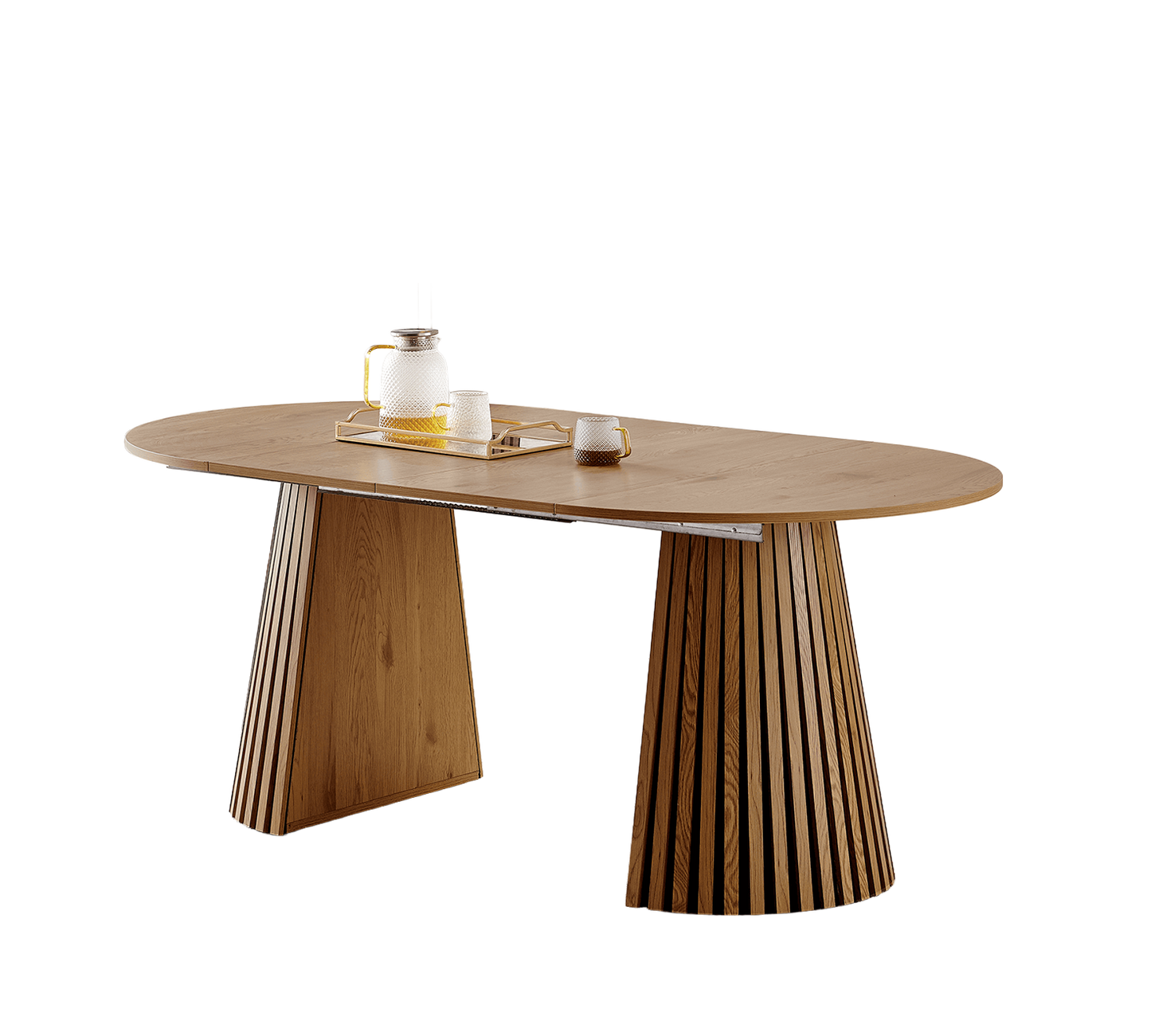 Extendable Oval Dining Table for 6 – Wooden Dining Table (70.8”)
