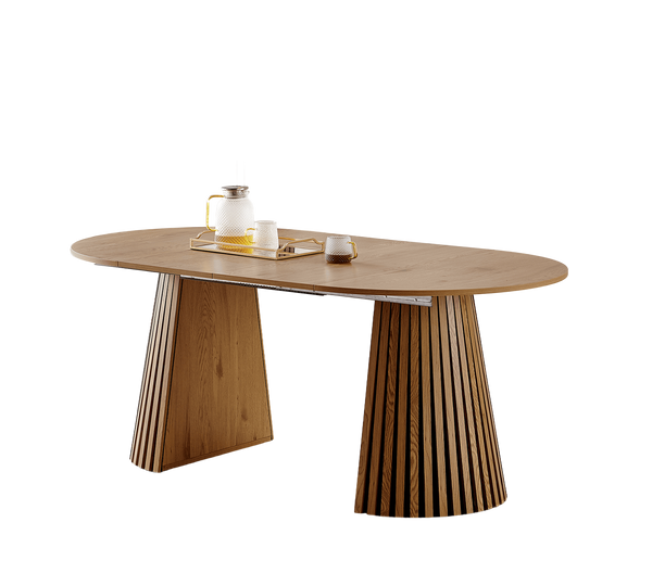 Extendable Oval Dining Table for 6 – Wooden Dining Table (70.8”)