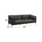 Tadi Black Top-Grain Leather Loveseat 69" – Modern Luxury 2-Seat Sofa dimensions and design profile
