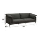 Tadi Black Top-Grain Leather Sofa 97" – Modern Luxury Statement Couch in a sleek modern design with measurements.