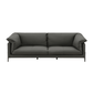 Tadi Black Top-Grain Leather Sofa 97" – Modern Luxury Statement Couch in sleek black leather design.