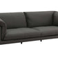 Tadi Black Top-Grain Leather Sofa 97" – Modern Luxury Statement Couch in a sleek, modern design with plush cushions.