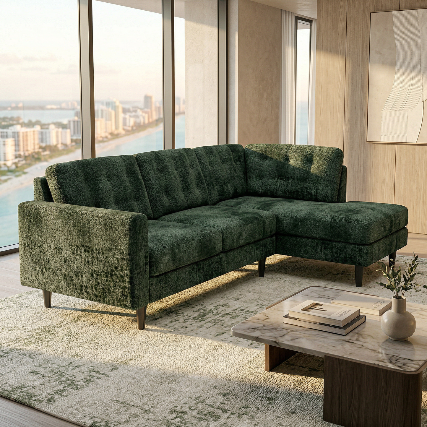 Talmadge L-Shaped Sectional Sofa – Made in USA, 2 Fabric Options – view 16