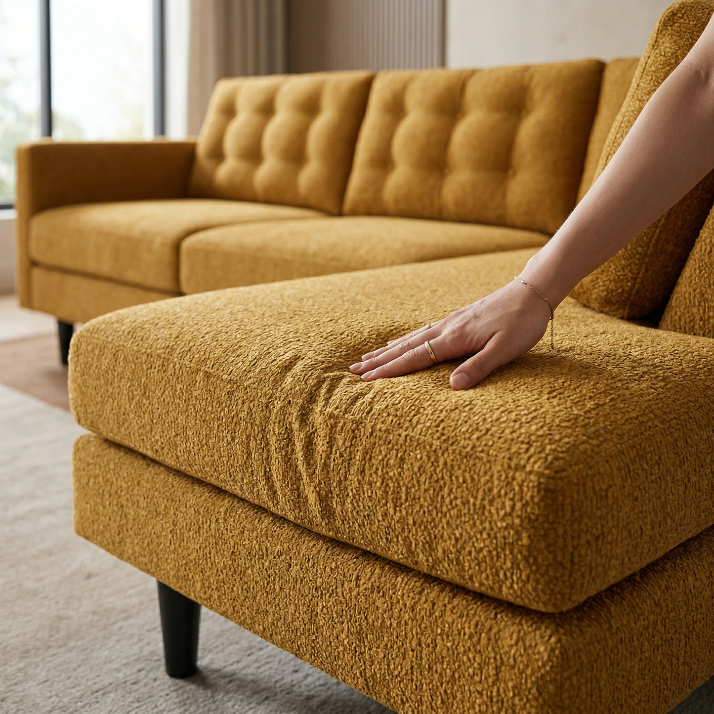 Talmadge L-Shaped Sectional Sofa – Made in USA, 2 Fabric Options – view 8