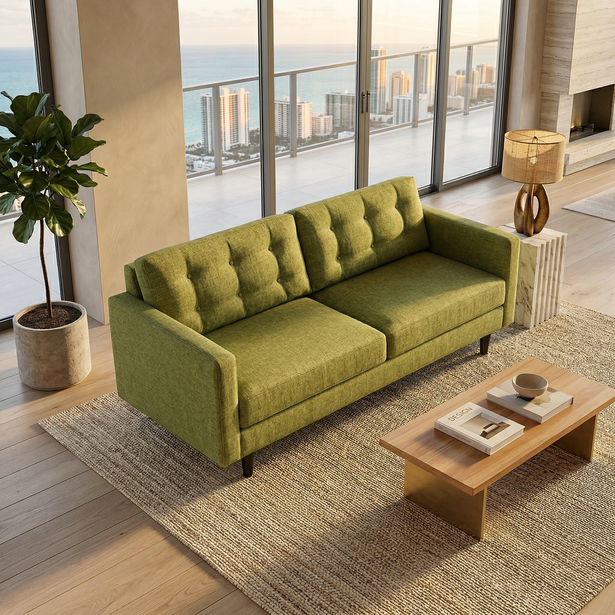 Talmadge Velvet Sofa – 92" Classic American Sofa – view 17