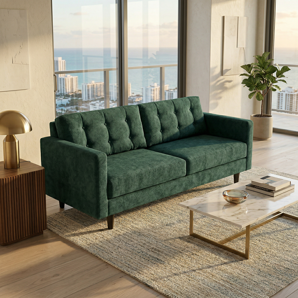 Talmadge Velvet Sofa – 92" Classic American Sofa – view 4