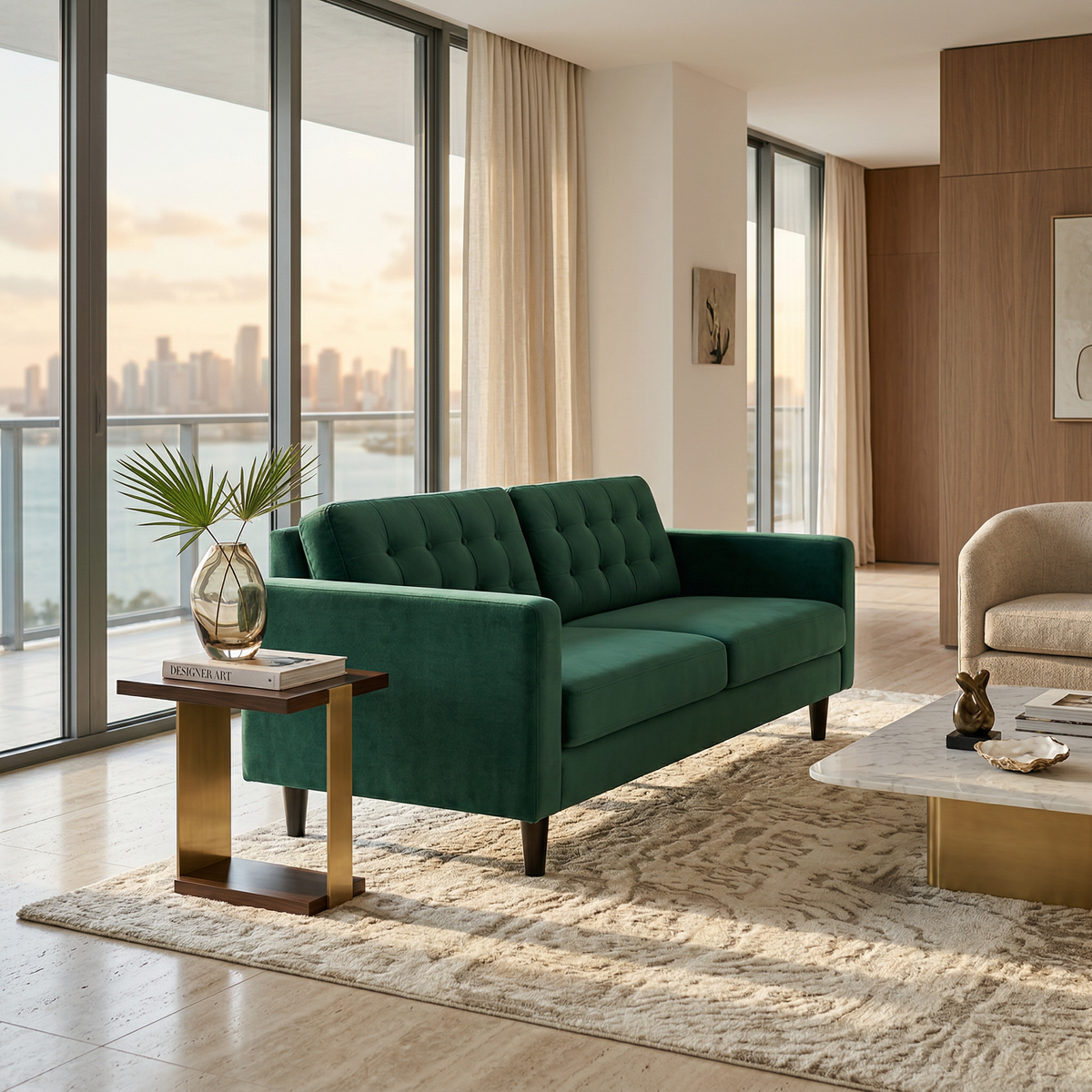 Talmadge Velvet Sofa – 92" Classic American Sofa – view 7