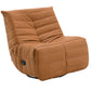 Orange PU Leather Swivel Glider Recliner – Modern Reclining Chair with 360° Swivel & Smooth Glide