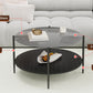 Talon Black Glass Coffee Table – 32.28" Round Coffee Table – view 8