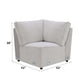 Tarrance Modular Gray Sherpa & Velvet Power Recliner Sectional with Multifunction Console 165" corner seat.