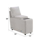 Tarrance Modular Gray Sherpa & Velvet Power Recliner Sectional with Multifunction Console 165" side view with dimensions 38" x 40" x 15".