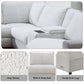 Tarrance Modular Gray Sherpa & Velvet Power Recliner Sectional with Multifunction Console 165" close-up features