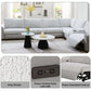 Tarrance Modular Gray Sherpa & Velvet Power Recliner Sectional with Multifunction Console 165" featuring plush textures and smart controls.