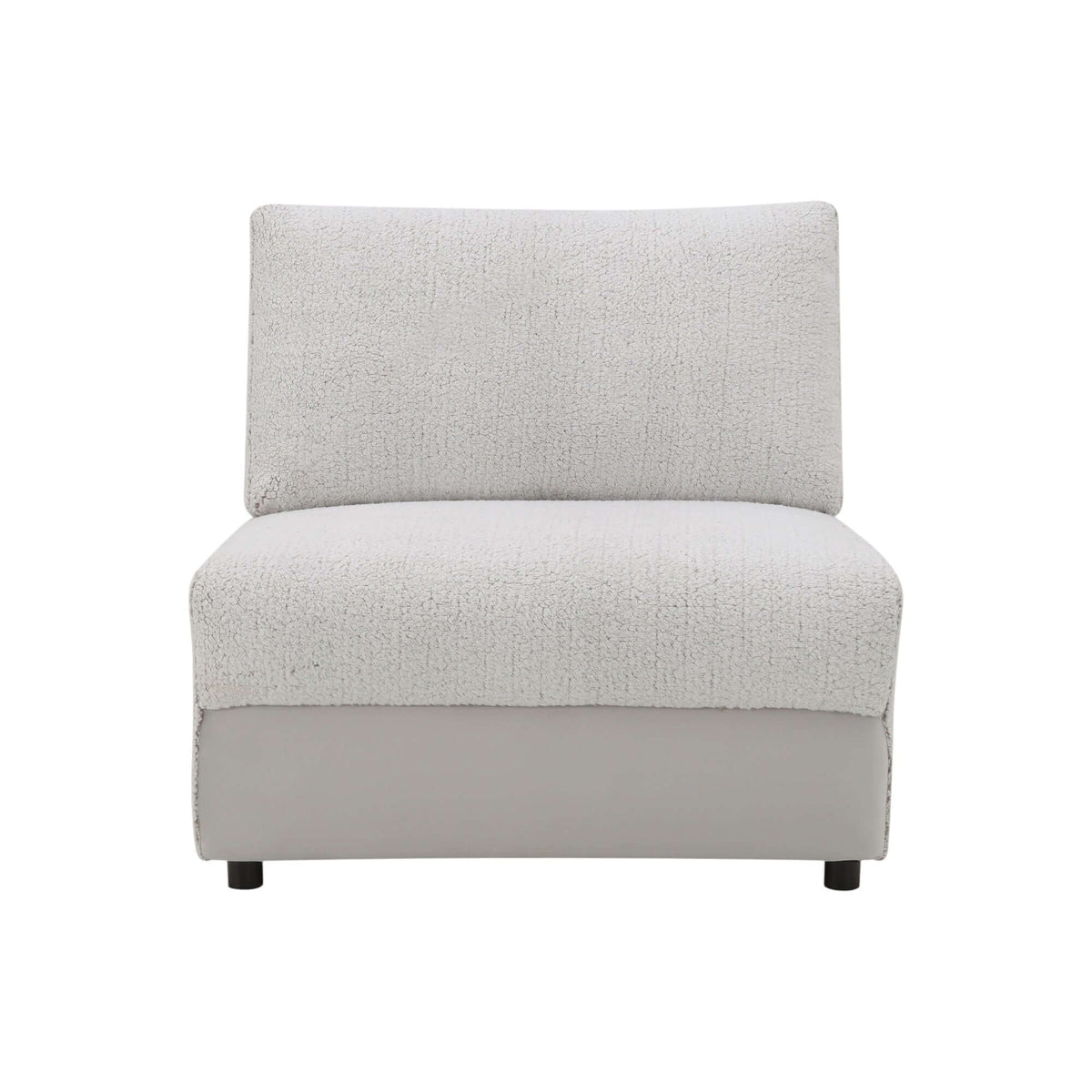 Tarrance Modular Gray Sherpa & Velvet Power Recliner Sectional with Multifunction Console 165" gray sherpa chair.
