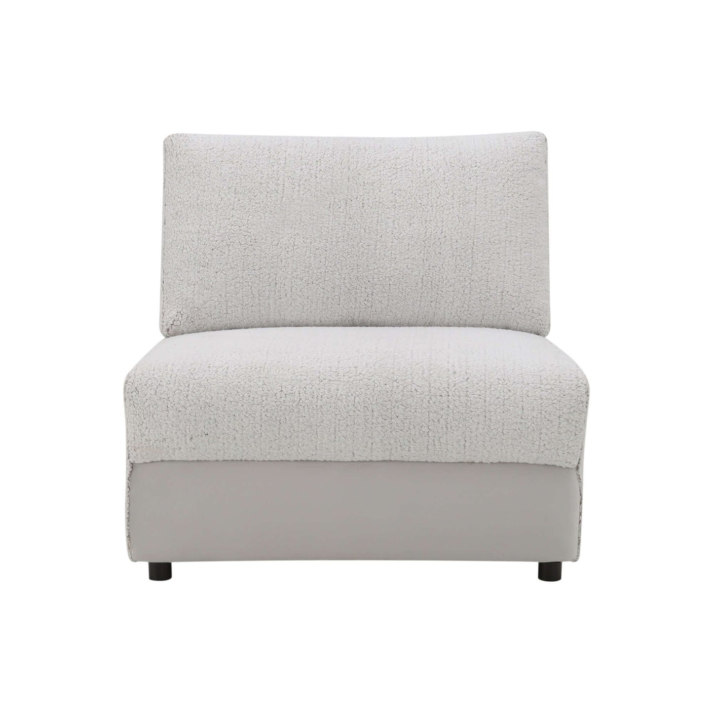 Tarrance Modular Gray Sherpa & Velvet Power Recliner Sectional with Multifunction Console 165" gray sherpa chair.