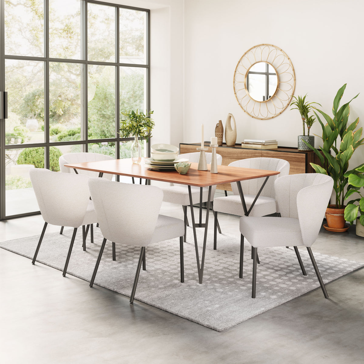 Aimee Dining Chair (Set of 2) in Cream