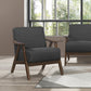 Thaddeus Dark Gray Solid Wood Accent Chair – 32"W Accent Chair – view 4