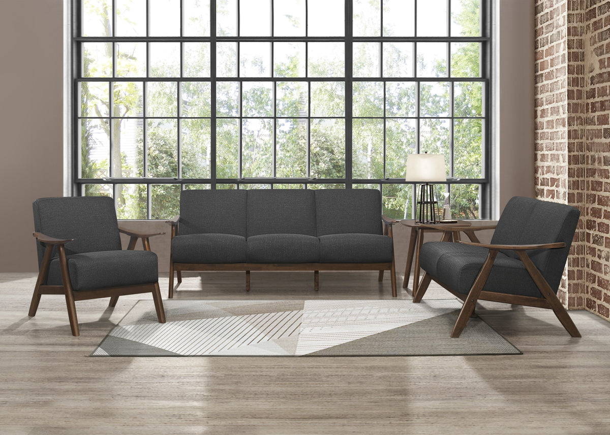 Thaddeus Dark Gray Solid Wood Accent Chair – 32"W Accent Chair – view 7