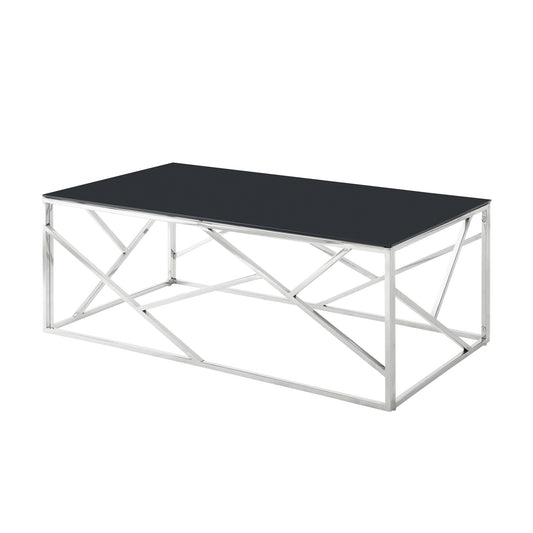 Thalia Chrome Stainless Steel Coffee Table – 48"