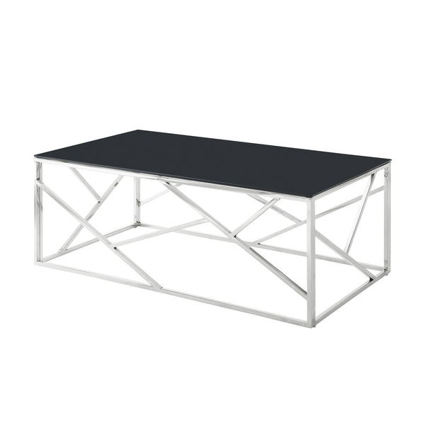 Thalia Chrome Stainless Steel Coffee Table – 48
