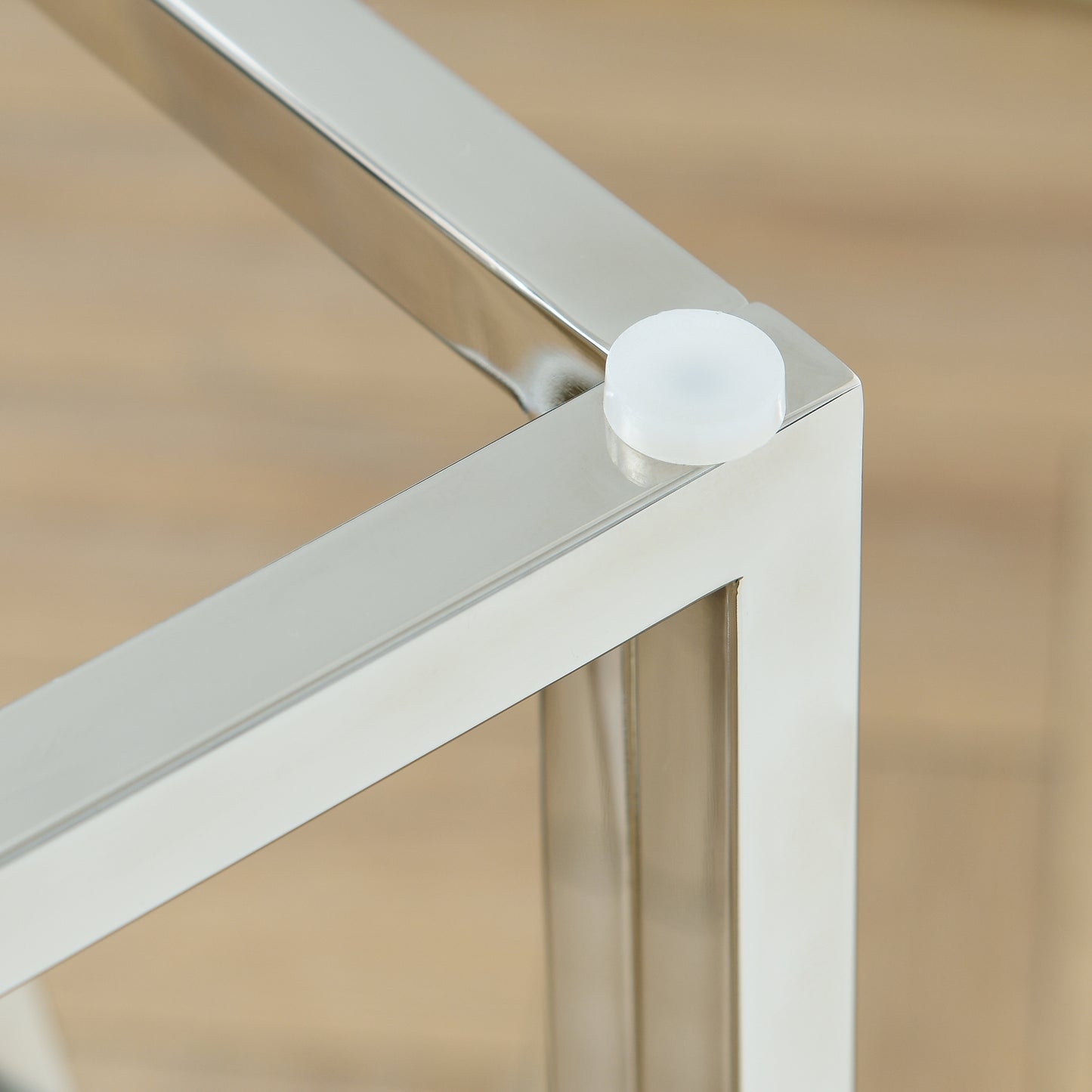 Thalia Chrome Stainless Steel Coffee Table – 48" – view 8