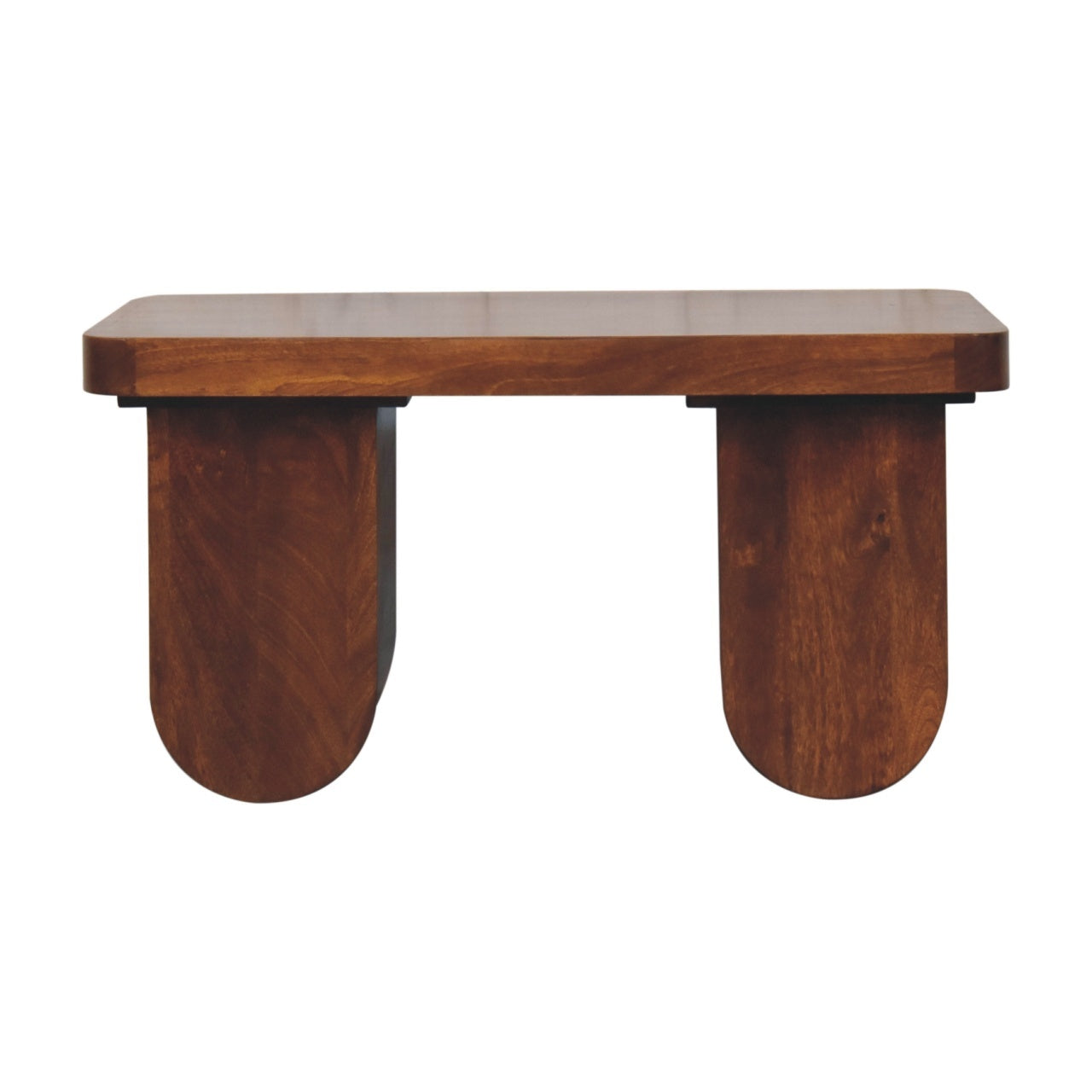Thorne Chestnut Mango Wood Coffee Table – 31.5" Chunky Solid Wood Table