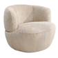 Thornton Chenille Swivel Chair – Barrel Swivel Accent Chair (Gold or Sand) in soft beige chenille upholstery.