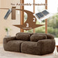 Tobias chocolate plush modular sofa