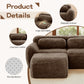 Tobias chocolate plush modular sofa