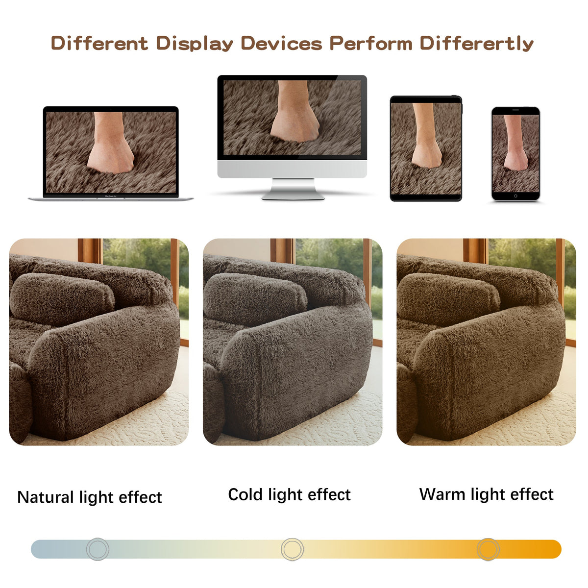 Tobias chocolate plush modular sofa