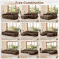 Tobias chocolate plush modular sofa