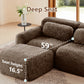 Tobias Chocolate Plush Modular Sofa – 40.9" 2-Seat Couch – view 15