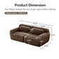 Tobias chocolate plush modular sofa