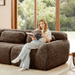 Tobias chocolate plush modular sofa