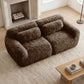 Tobias chocolate plush modular sofa