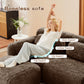 Tobias Chocolate Plush Modular Sofa – 40.9" 2-Seat Couch – view 6