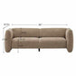 Tonson Boucle Sofa – 83” Curved Wave 3-Seater Sofa (3 Colors, Modern Sculptural Design) dimensions diagram