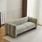 Tonson Boucle Sofa – 83” Curved Wave 3-Seater Sofa (3 Colors, Modern Sculptural Design) in a modern living room.