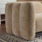 Tonson Boucle Sofa – 83” Curved Wave 3-Seater Sofa (3 Colors, Modern Sculptural Design) close-up of plush upholstery.