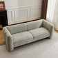 Tonson Boucle Sofa – 83” Curved Wave 3-Seater Sofa (3 Colors, Modern Sculptural Design) in soft green upholstery