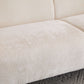 Tonson Boucle Sofa – 83” Curved Wave 3-Seater Sofa (3 Colors, Modern Sculptural Design) plush boucle upholstery detail.