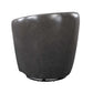 Top-Grain Leather Barrel Swivel Chair – Modern Luxury 360° Accent Chair (3 Colors) back view showcasing craftsmanship.