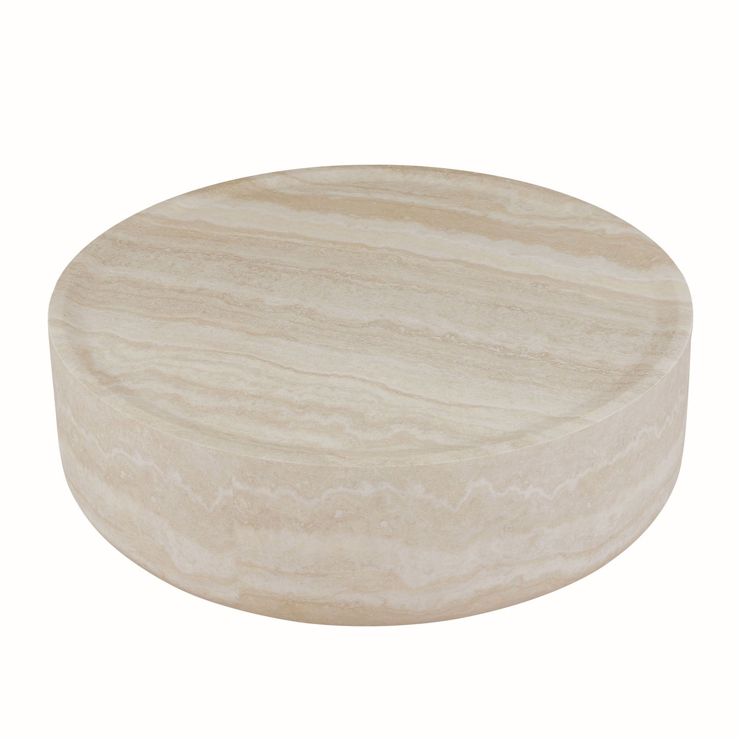 Torin Marble Fiberglass Coffee Table – 31.49" Round Coffee Table – view 11