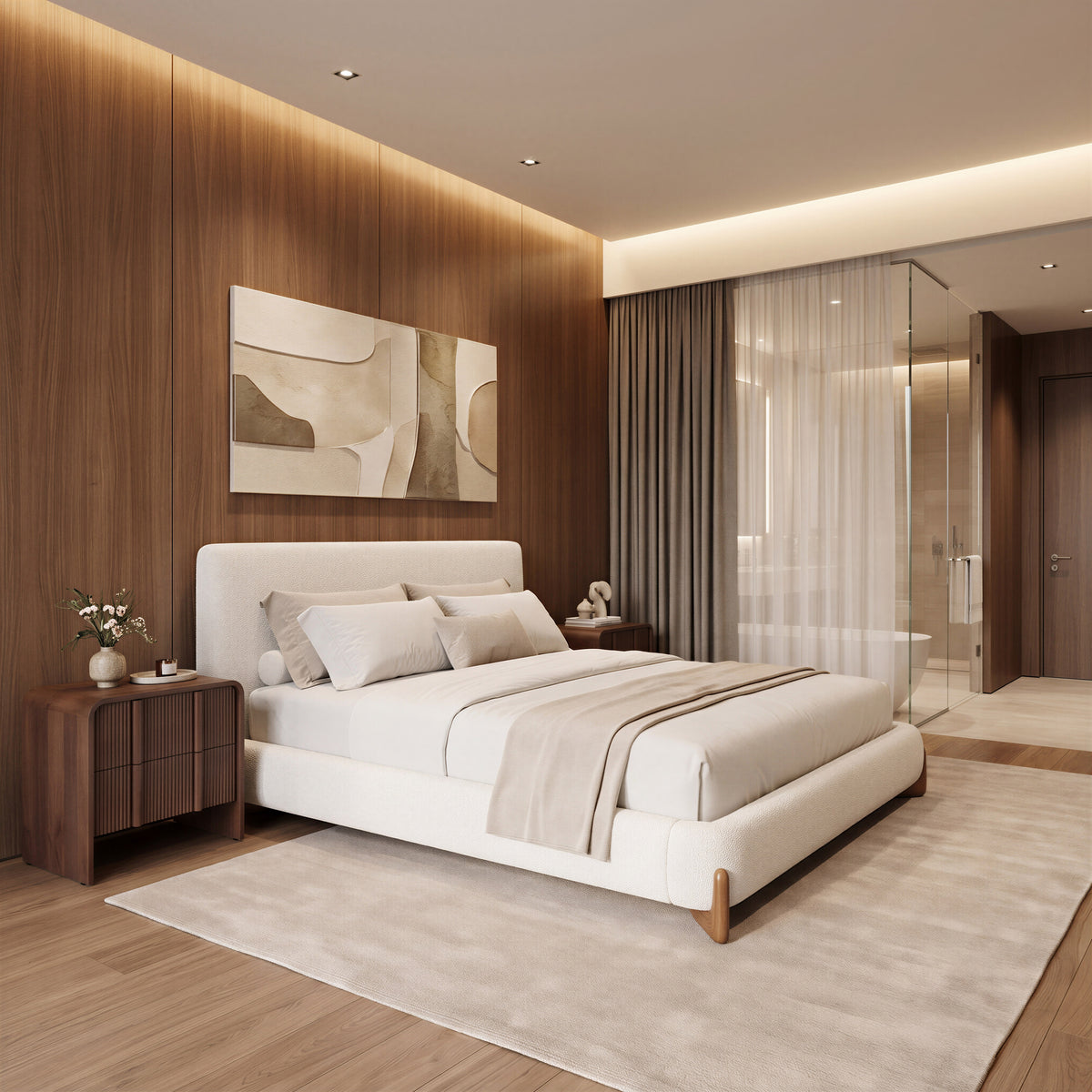 Baris Ivory King Bed