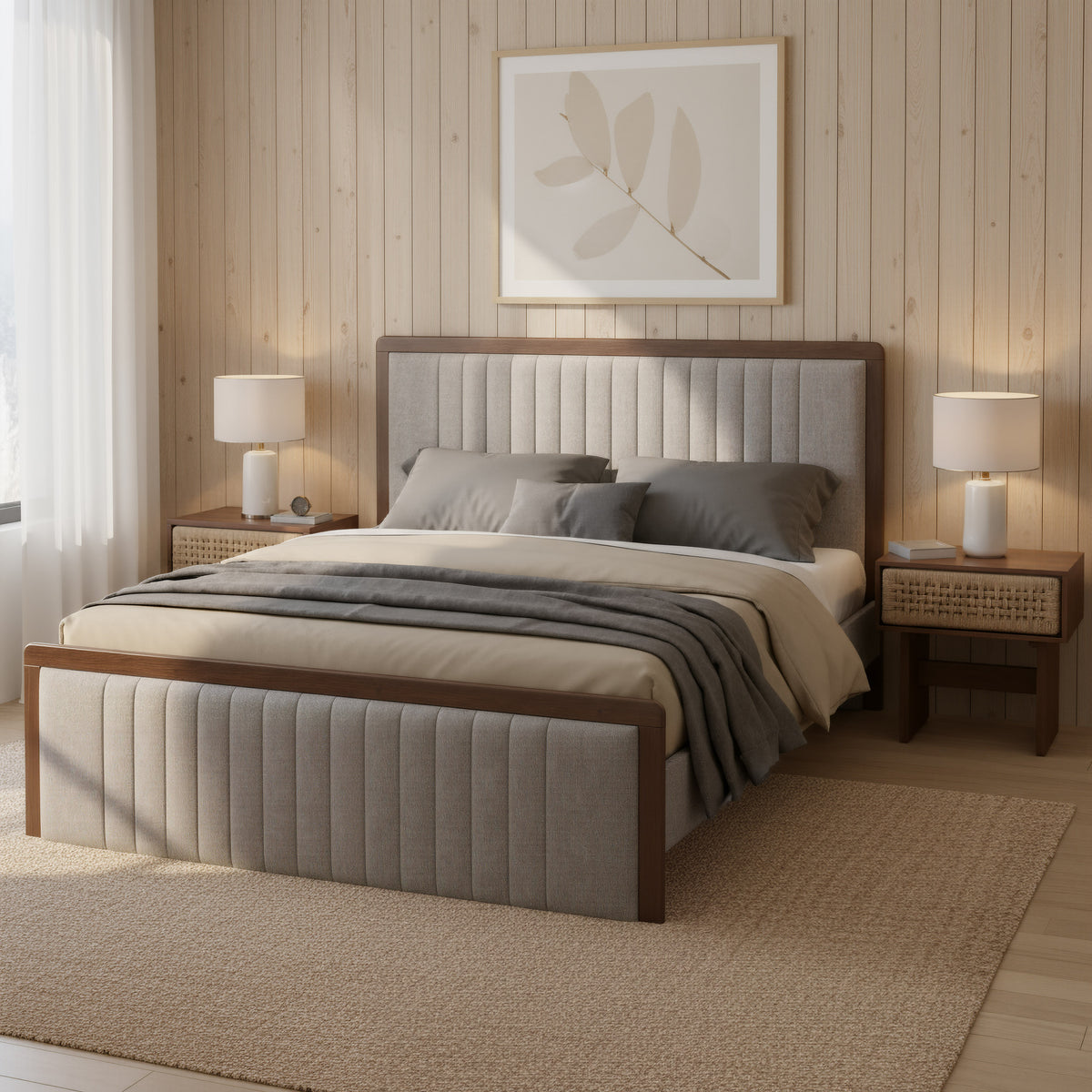 Amaria Natural & Walnut Nightstand