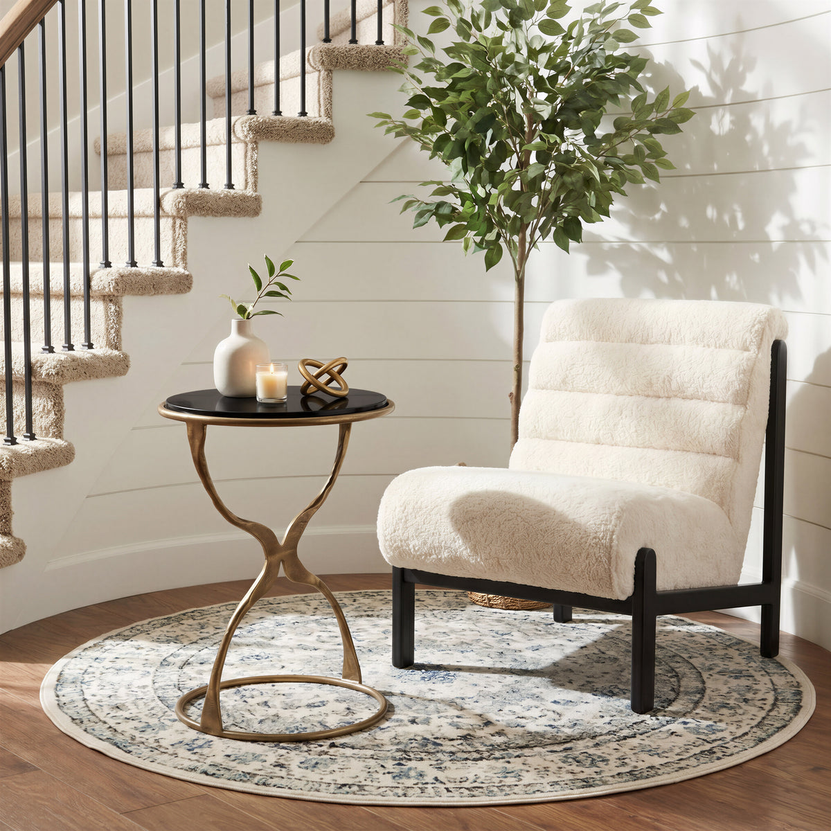 Maki Beige Accent Chair